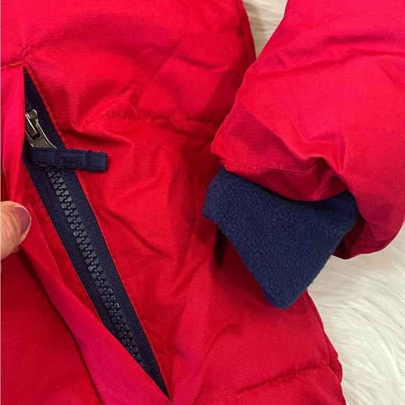 Lands' End hooded fleece-lined heavy parka winter puffer jacket size L 14/16 - Picture 5 of 6